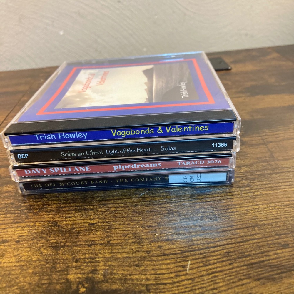Lot of 4 Irish Celtic Folk CDs Davy Spillane Trish Howley Solas Del McCoury Band